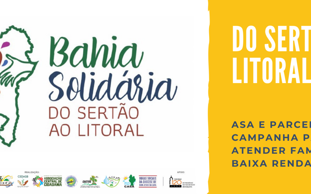 Campanha Bahia Solidária: do sertão ao litoral