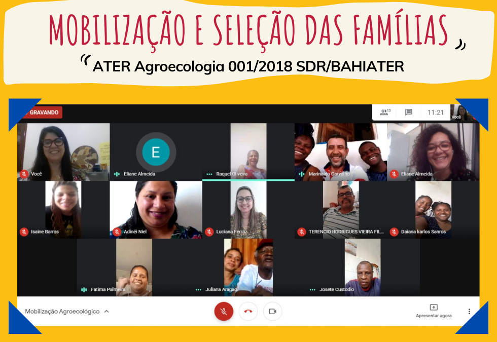 O Cedasb avança mais uma etapa do projeto de ATER Agroecologia da Chamada Pública 001/2018 SDR/BAHIATER