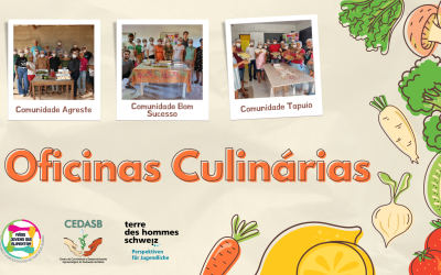 Oficinas Culinárias do Projeto Mãos Jovens que Alimentam nas Comunidades Rurais de Anagé e Tremedal