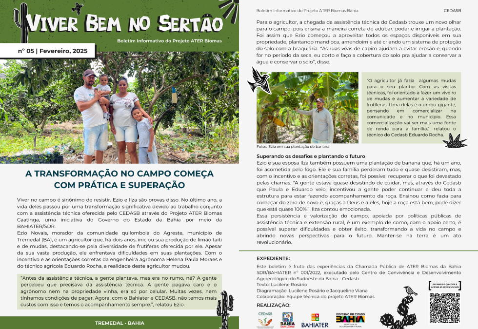 A TRANSFORMAÇÃO NO CAMPO COMEÇA COM SUPERAÇÃO E PRÁTICA – BOLETIM Nº05.2025